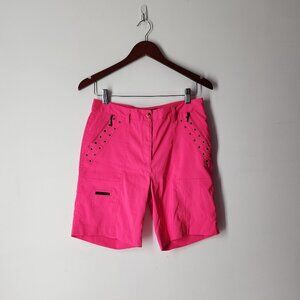 Jamie Sadock hot pink studded golf bermuda shorts performance active size 6